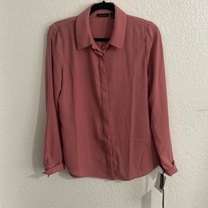 Aritzia/Halogen Solid Button Up Blouse NWT